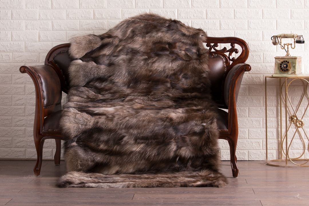Crystal  Fox  Fur Fur Blanket Throw Cover HalfskIns Crystal  Fox  Fur Fur Blanket Throw Cover HalfskIns