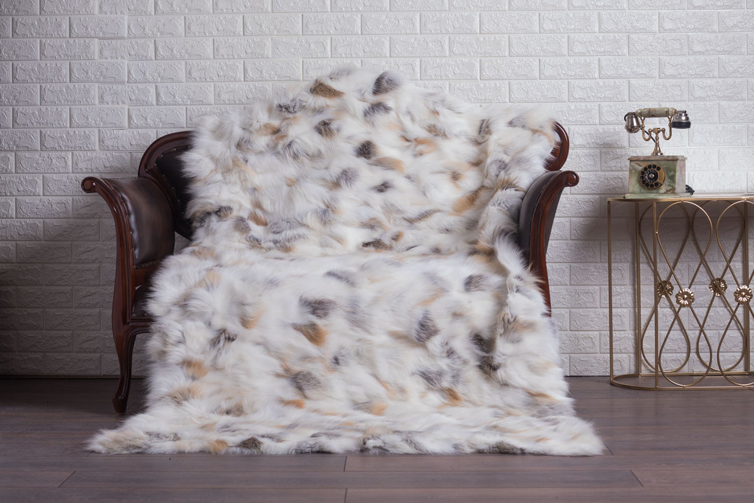 Golden  Fox  Fur Fur Blanket Throw Cover Golden  Fox  Fur Fur Blanket Throw Cover