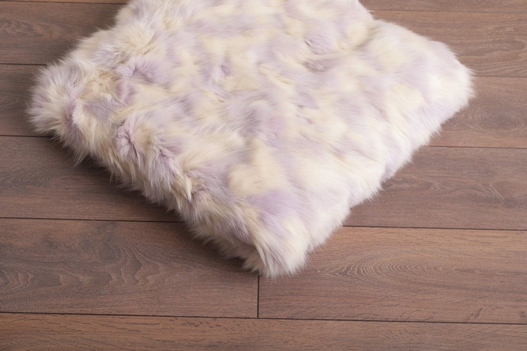 Light yellow  And Levander Fox  Fur Fur Blanket Throw Cover Light yellow  And Levander Fox  Fur Fur Blanket Throw Cover