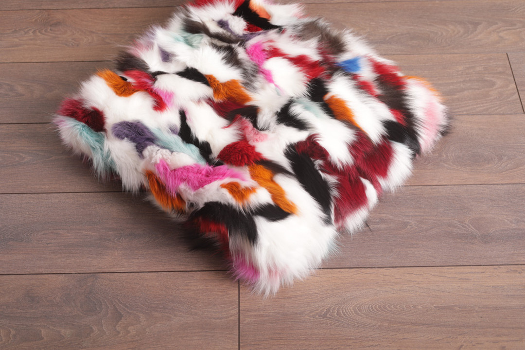Multicolor  Fox  Fur Fur Blanket Throw Cover Multicolor  Fox  Fur Fur Blanket Throw Cover