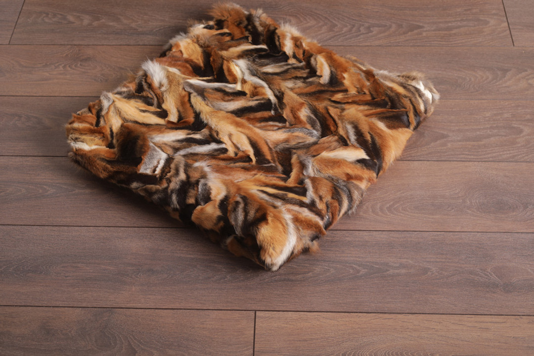 Red Chevron Fox  Fur Fur Blanket Throw Cover Red Chevron Fox  Fur Fur Blanket Throw Cover