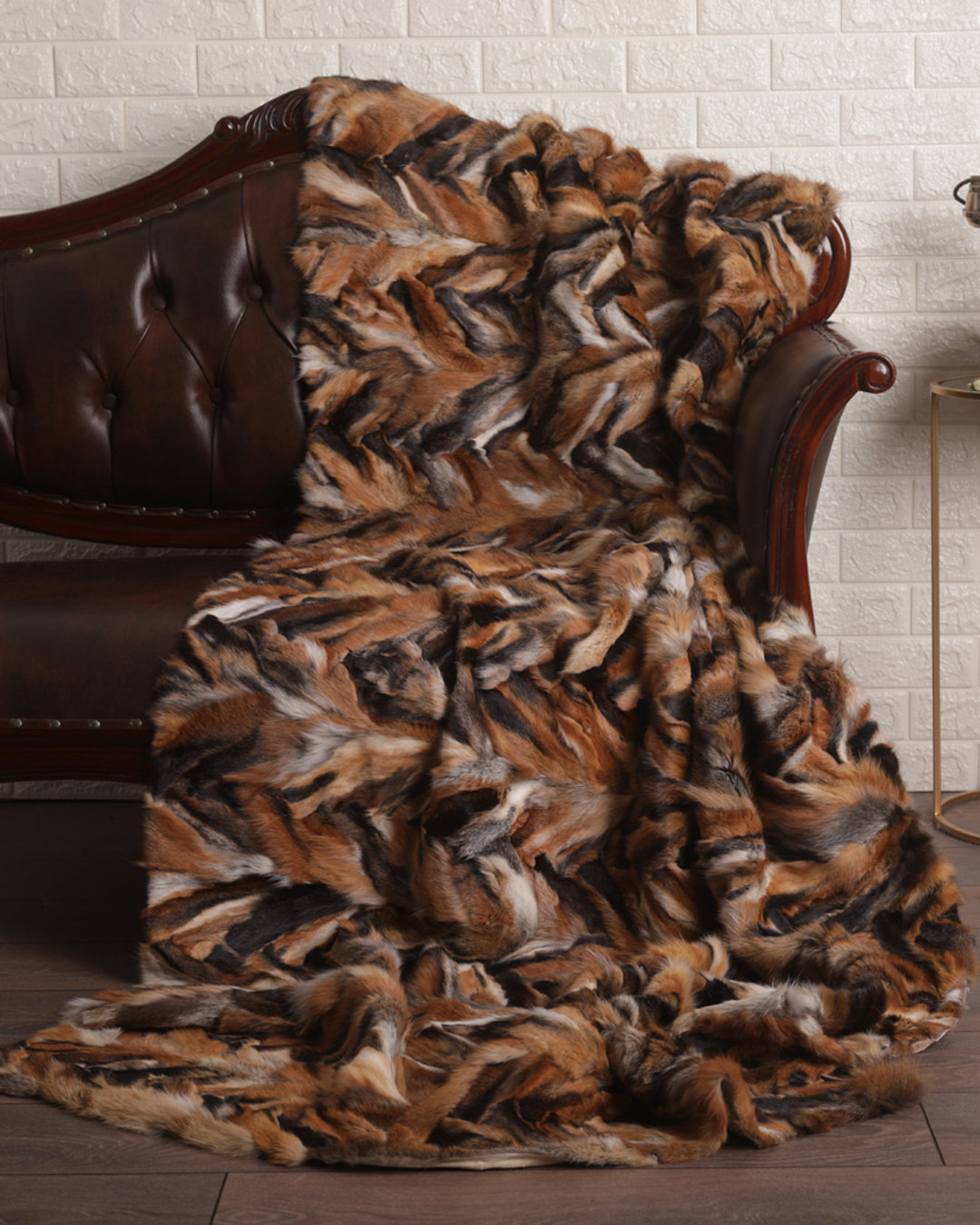 Red Chevron Fox  Fur Fur Blanket Throw Cover Red Chevron Fox  Fur Fur Blanket Throw Cover