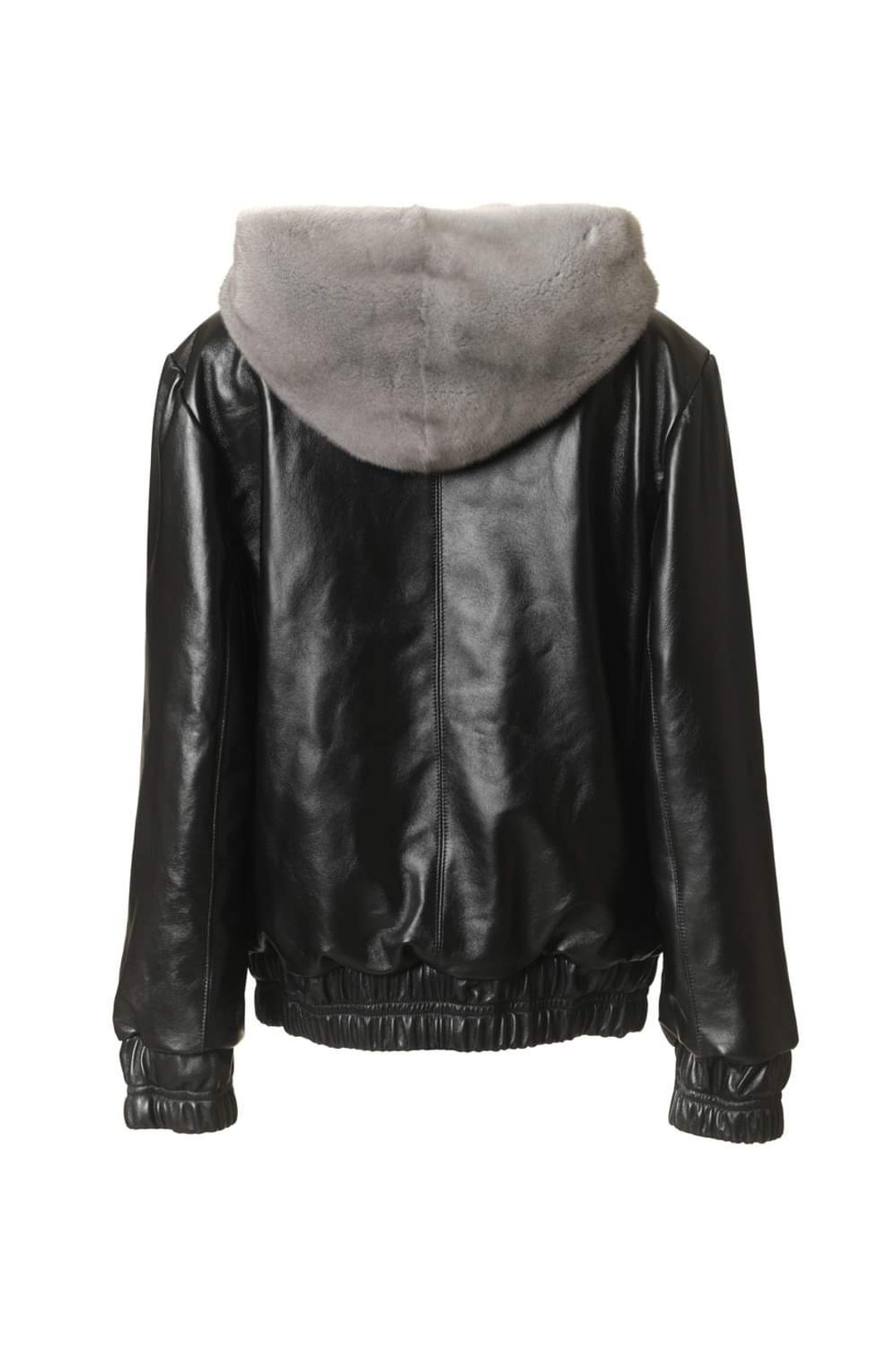 Reversible Hooded Mink  Leather  Bomber Jacket Reversible Hooded Mink  Leather  Bomber Jacket