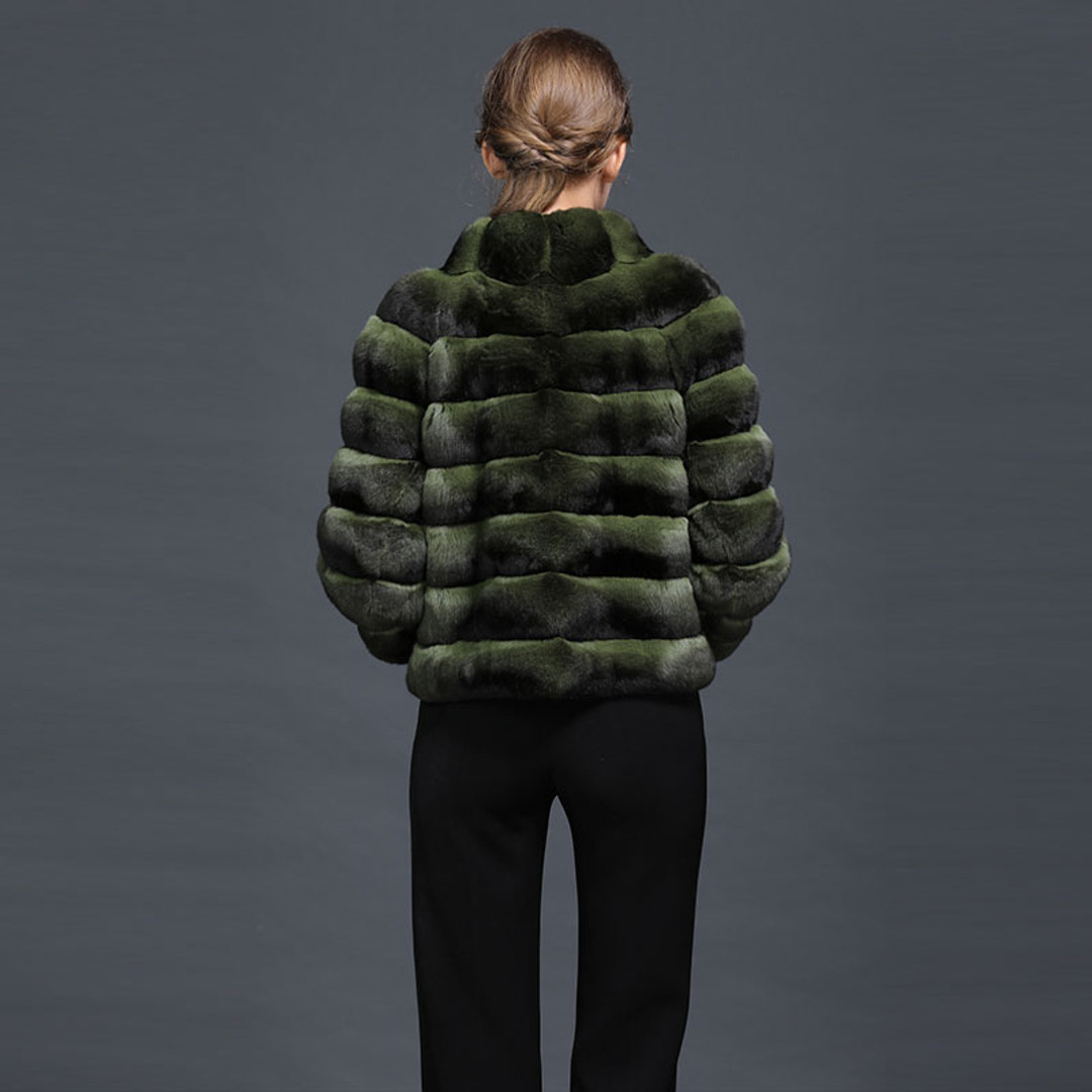 Green Chinchilla Fur Jacket Calypso Green Chinchilla Fur Jacket Calypso
