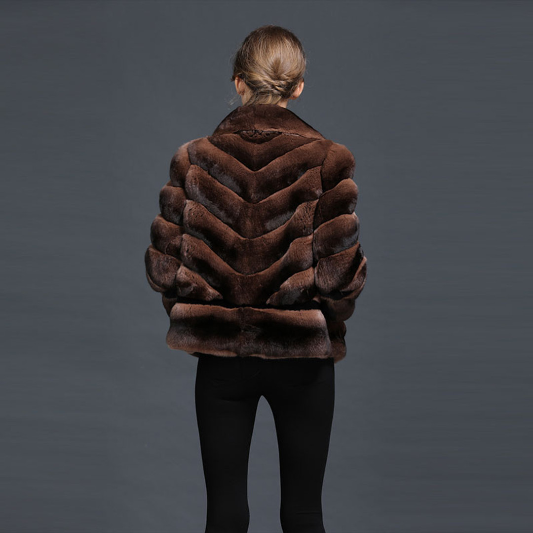Brown Chocolate Chinchilla Fur Coat Gabrielle Brown Chocolate Chinchilla Fur Coat Gabrielle