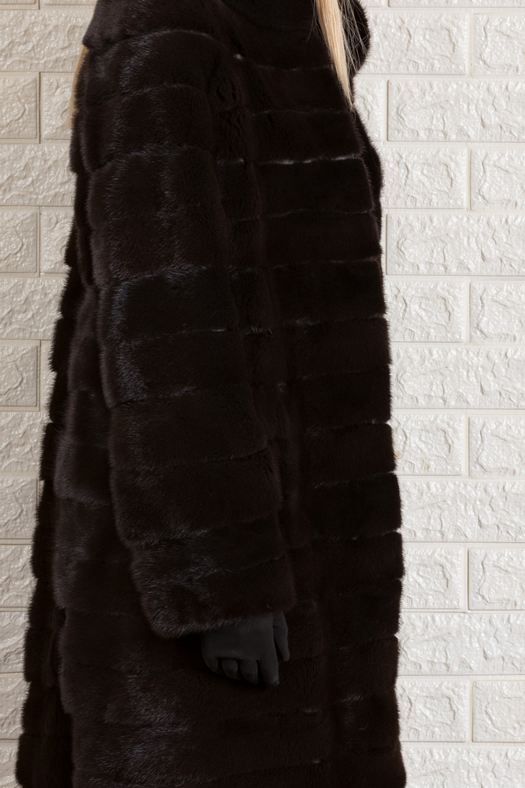 Mahogany Mink Fur Coat Knee Length XS S M L XL Mahogany Mink Fur Coat Knee Length XS S M L XL