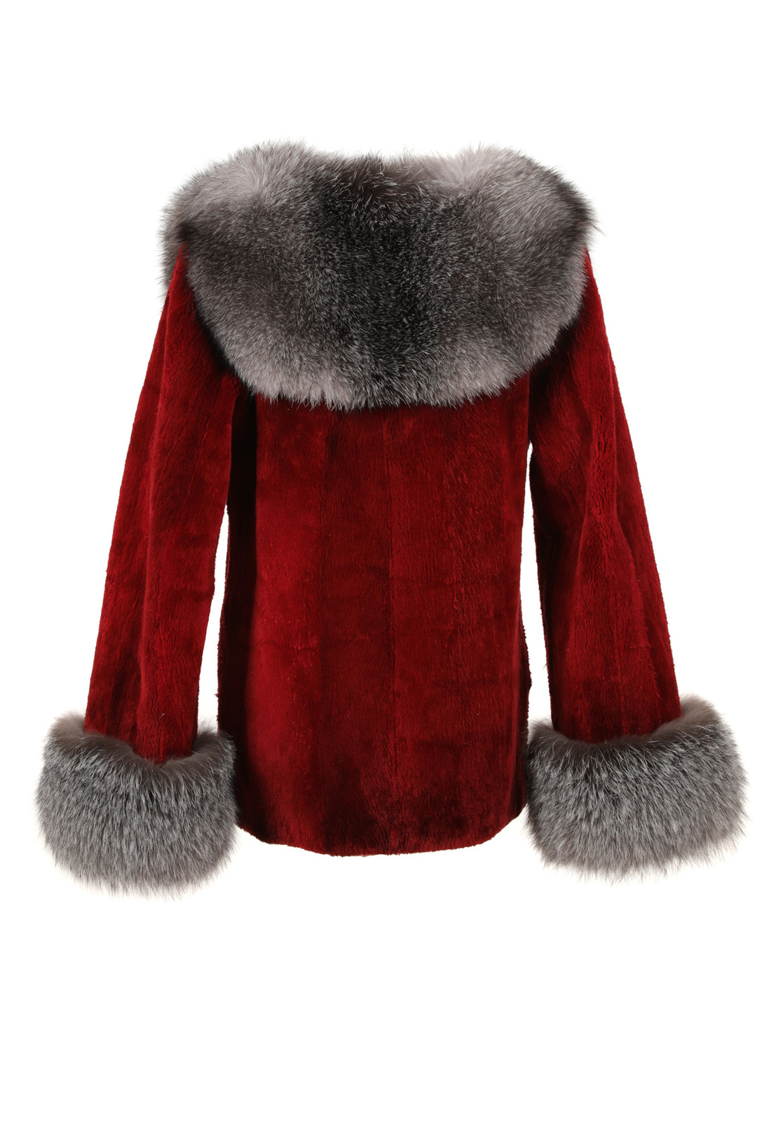 Red Sheared Mink Coat Fabrine