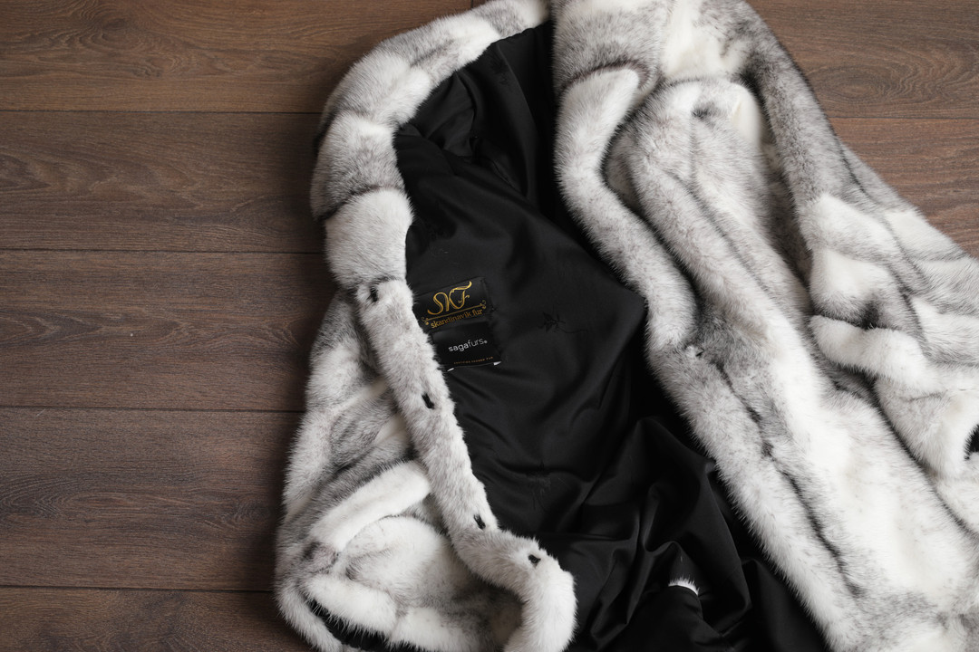 Black Cross Mink Fur Coat  Noelle Black Cross Mink Fur Coat  Noelle