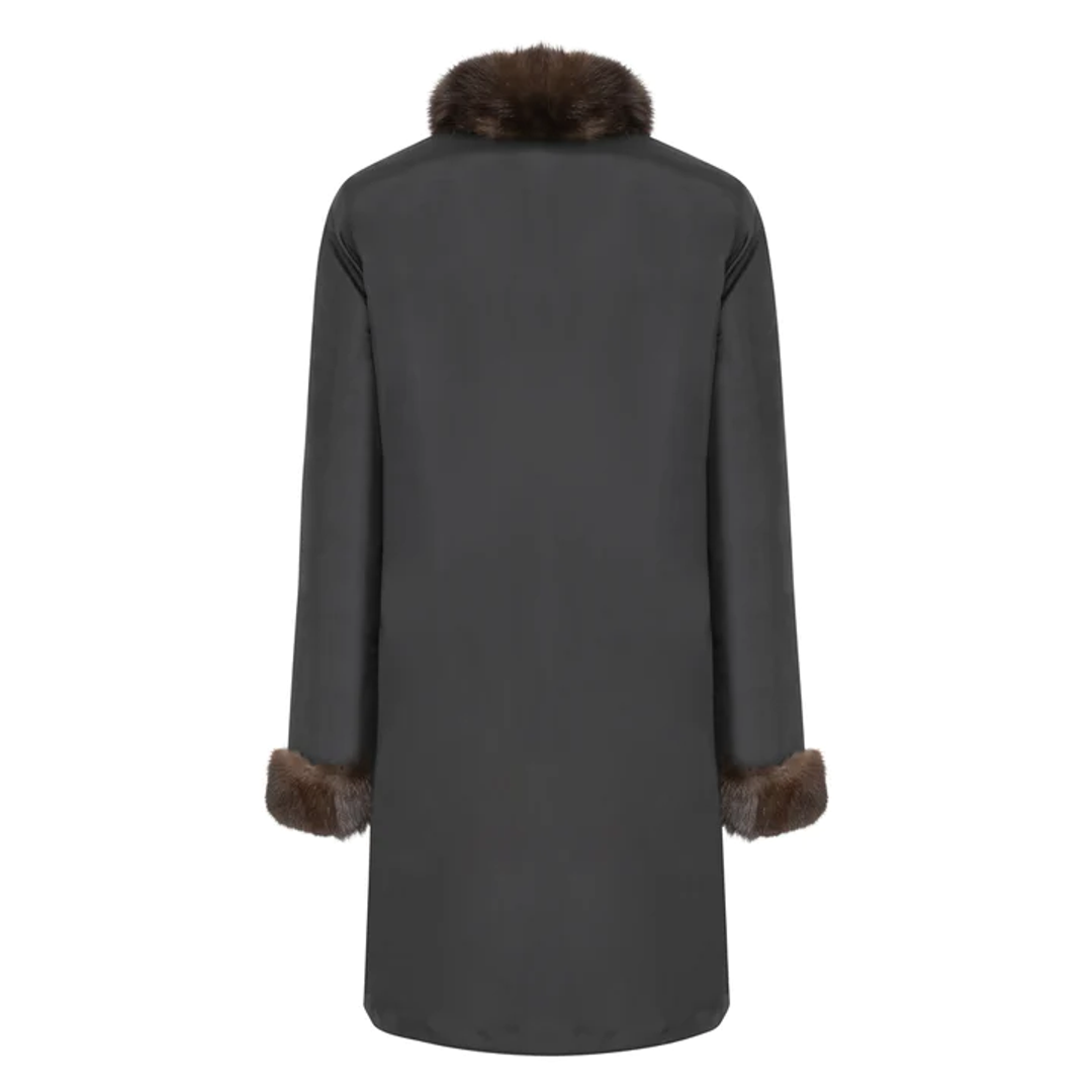 Reversible  Mink Sable Fur Coat Reversible  Mink Sable Fur Coat