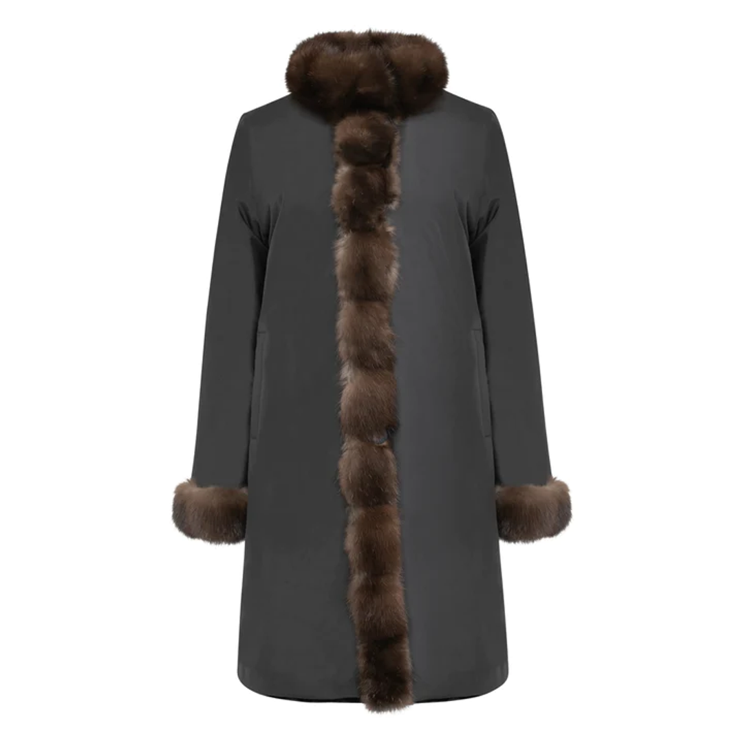 Reversible  Mink Sable Fur Coat Reversible  Mink Sable Fur Coat