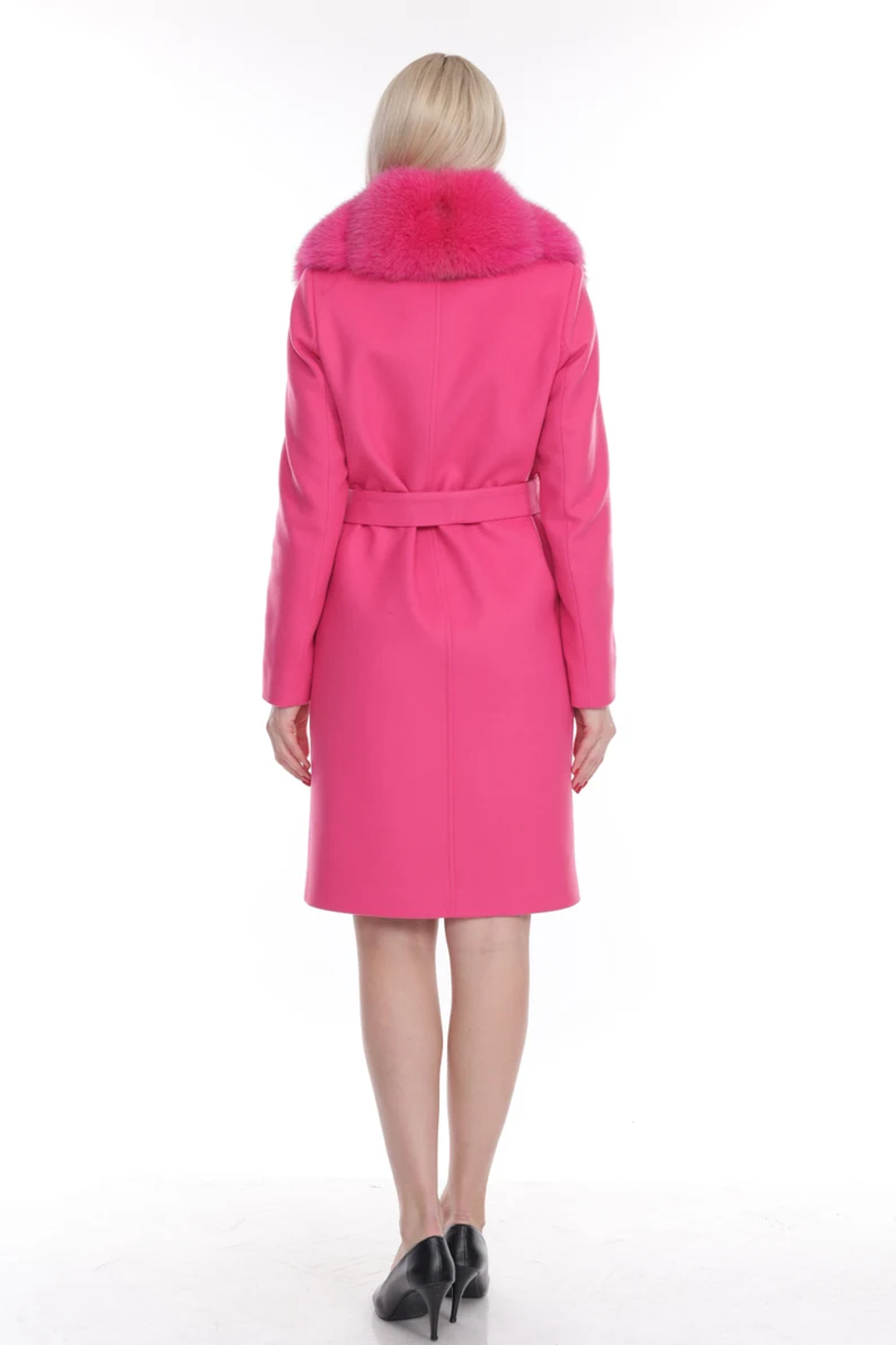 Pink Cashmere Coat Fox Collar Kimberly Pink Cashmere Coat Fox Collar Kimberly