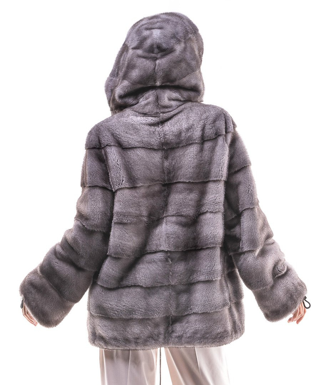 Sapphire Hooded Mink Fur Jacket Sapphire Hooded Mink Fur Jacket