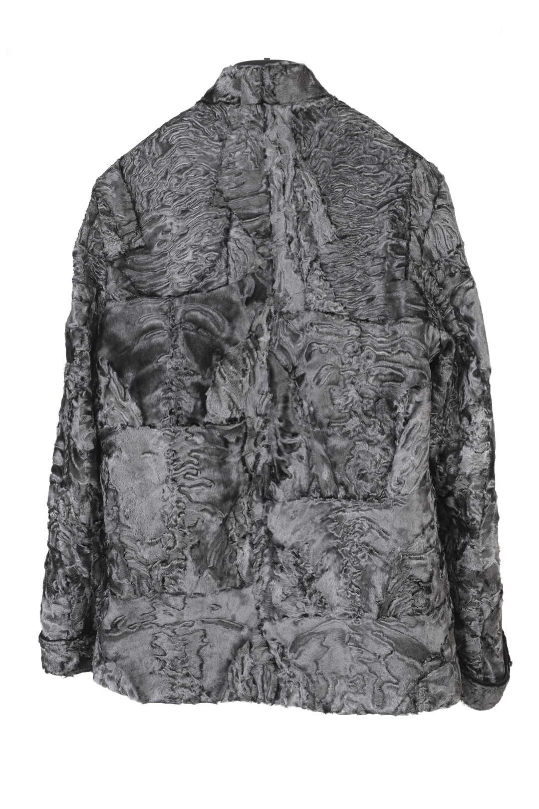 Men's Silver Swakara Lamb Fur Coat  Size Men's Silver Swakara Lamb Fur Coat  Size