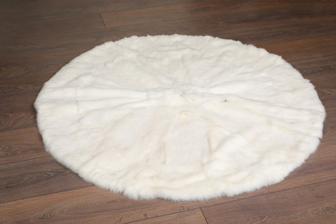 White Rex Fur Christmas Tree Skirt