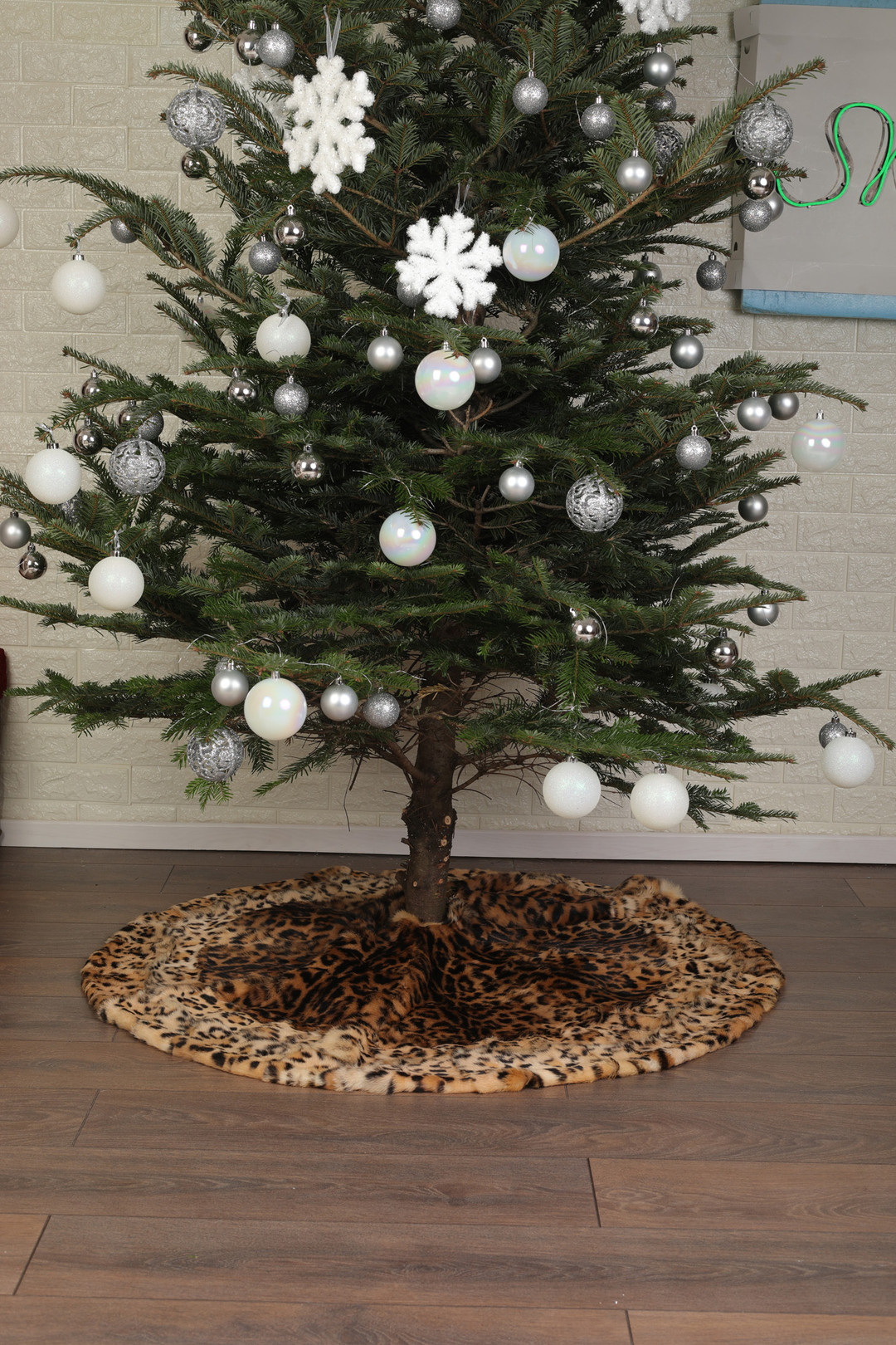 Spotted  Rex Fur Christmas Tree Skirt