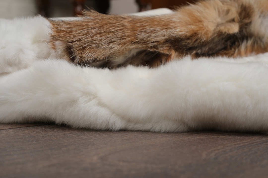 Lynx  Fur Christmas Tree Skirt Lynx  Fur Christmas Tree Skirt