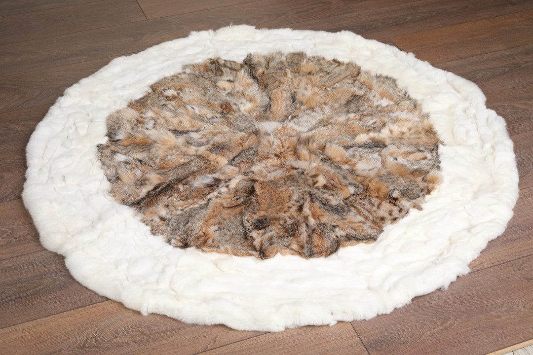Lynx  Fur Christmas Tree Skirt Lynx  Fur Christmas Tree Skirt