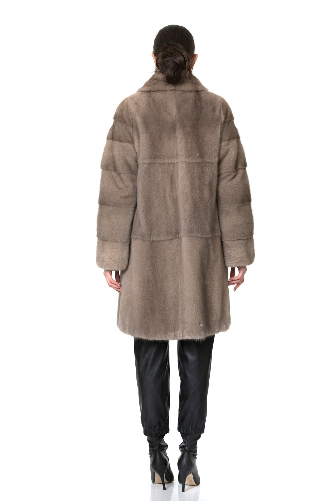 Pastel Brown Mink Coat Aino