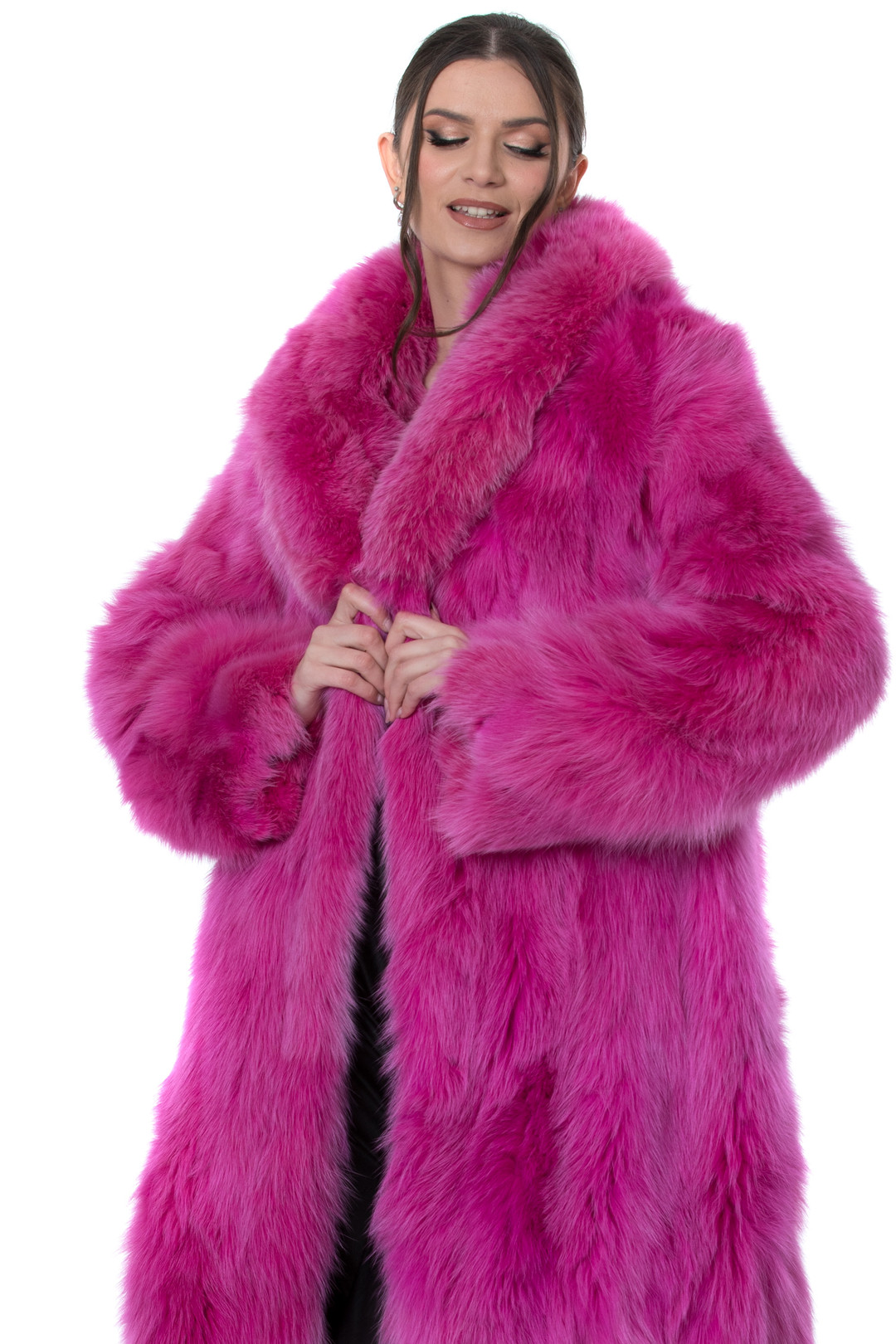 Neon Pink Fox Coat Neon Pink Fox Coat