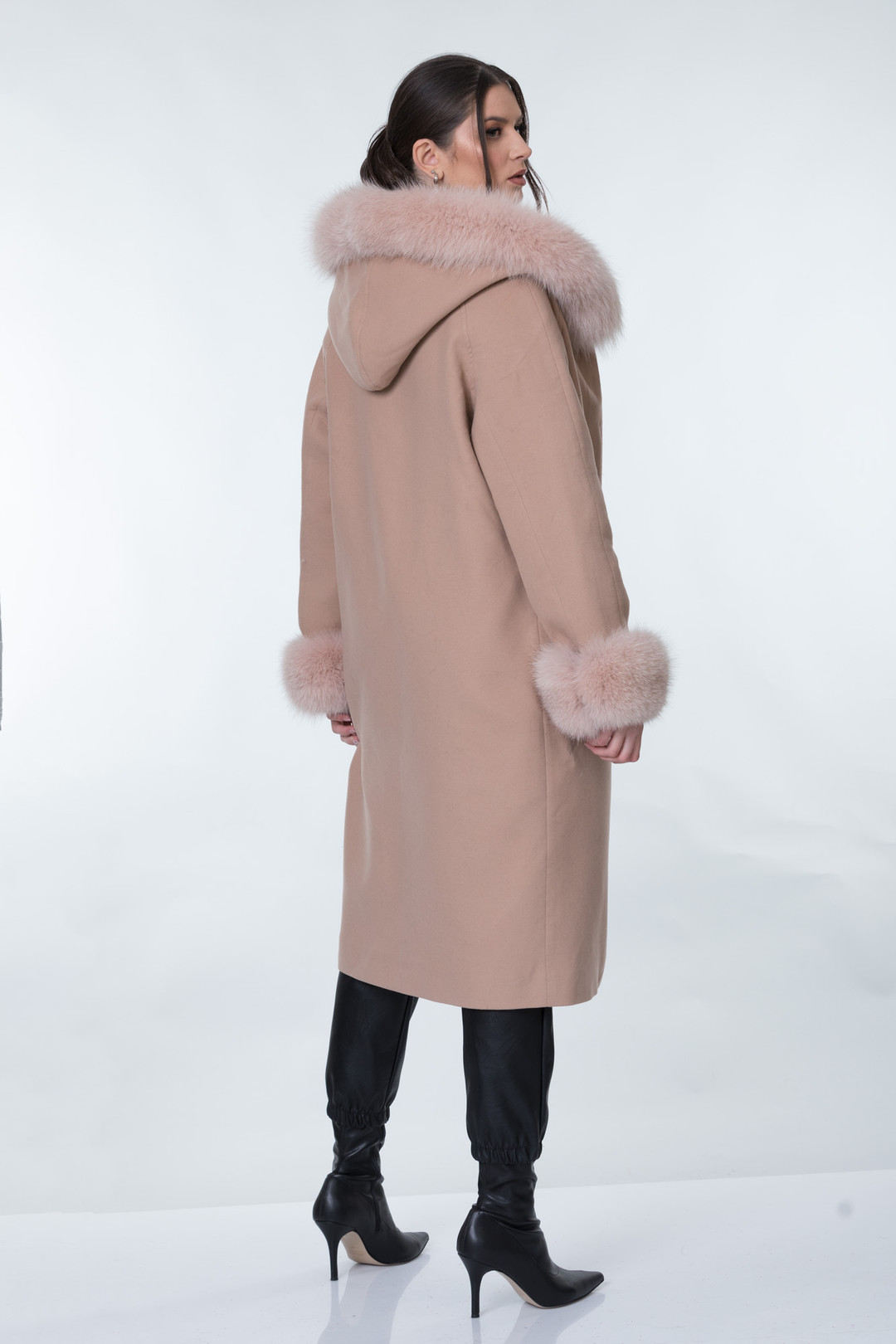 Taupe Cashmere Fox Coat Margrét SIZES S/M Taupe Cashmere Fox Coat Margrét SIZES S/M