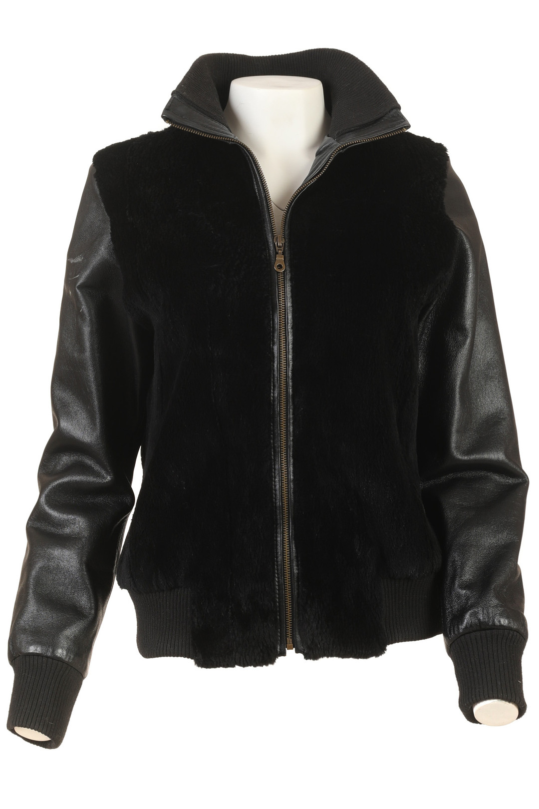 Men's  Leather Mink Fur Bomber Jacket SIZE S Men's  Leather Mink Fur Bomber Jacket SIZE S