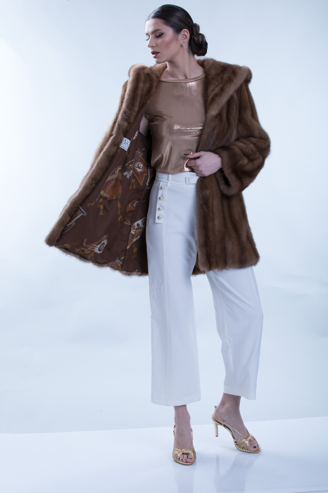 Hooded Brown Mink Coat Nia Hooded Brown Mink Coat Nia