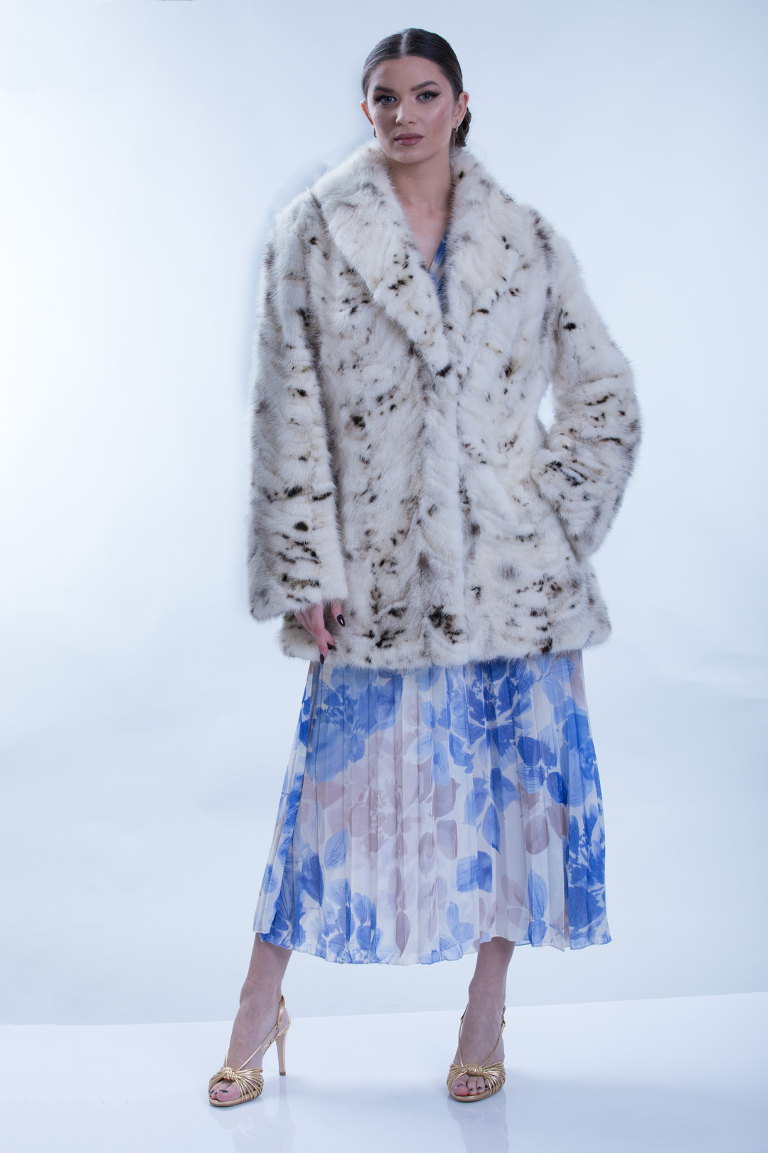 White Spotted Mink Jacket White Spotted Mink Jacket