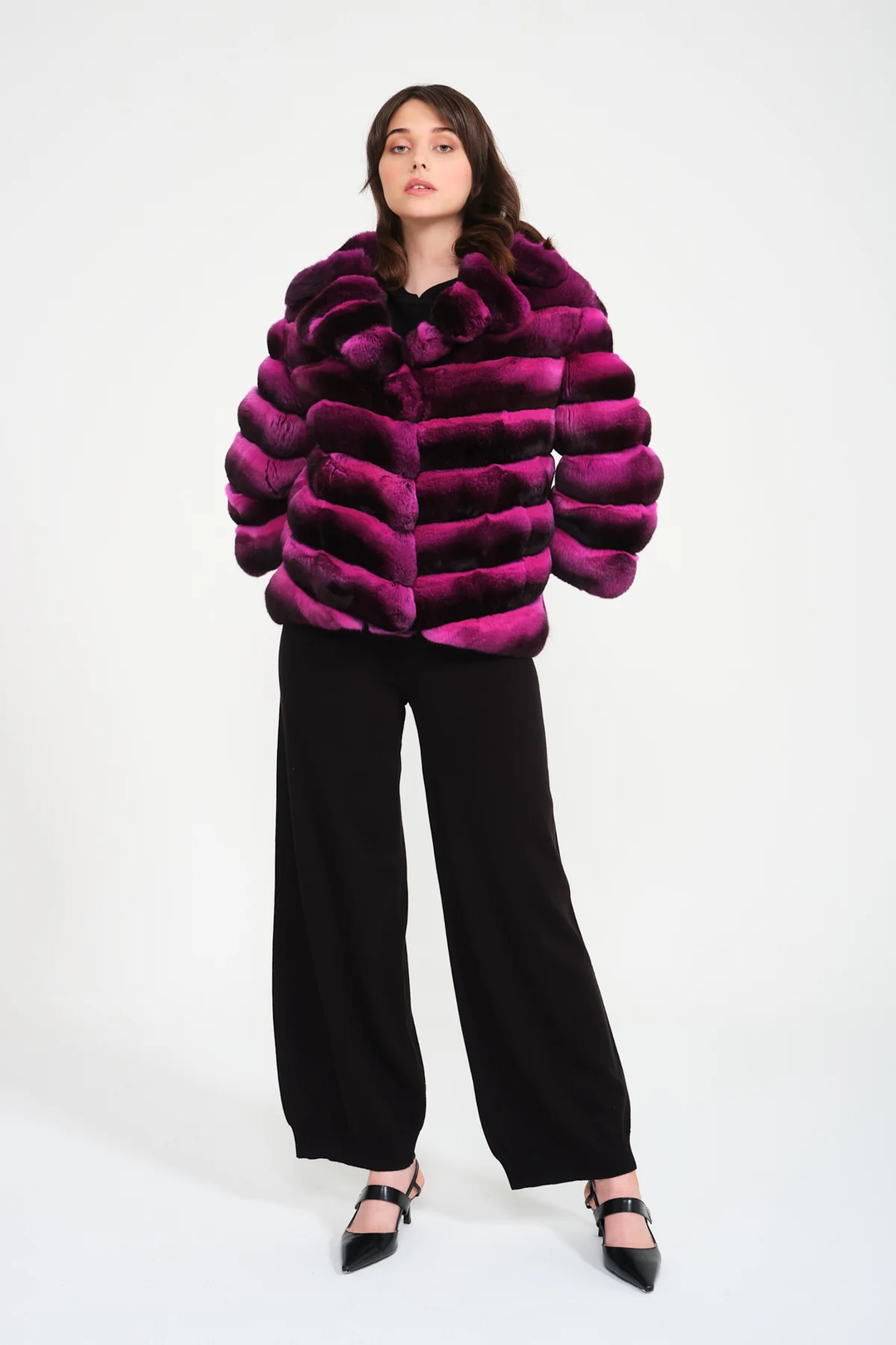 Fuchsia Chinchilla Jacket Astrid Fuchsia Chinchilla Jacket Astrid
