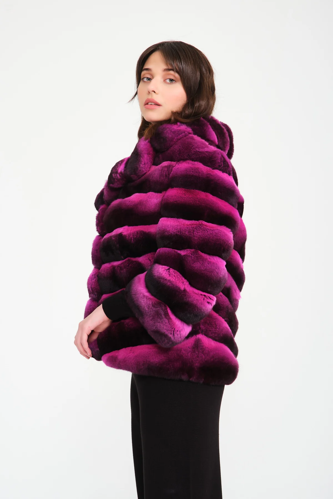 Fuchsia Chinchilla Jacket Astrid Fuchsia Chinchilla Jacket Astrid