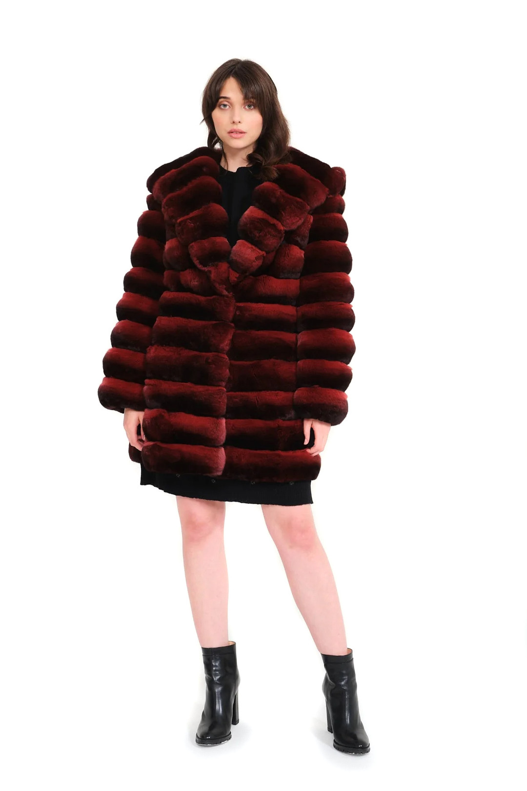 Tri-Length  Red Chinchilla Coat
