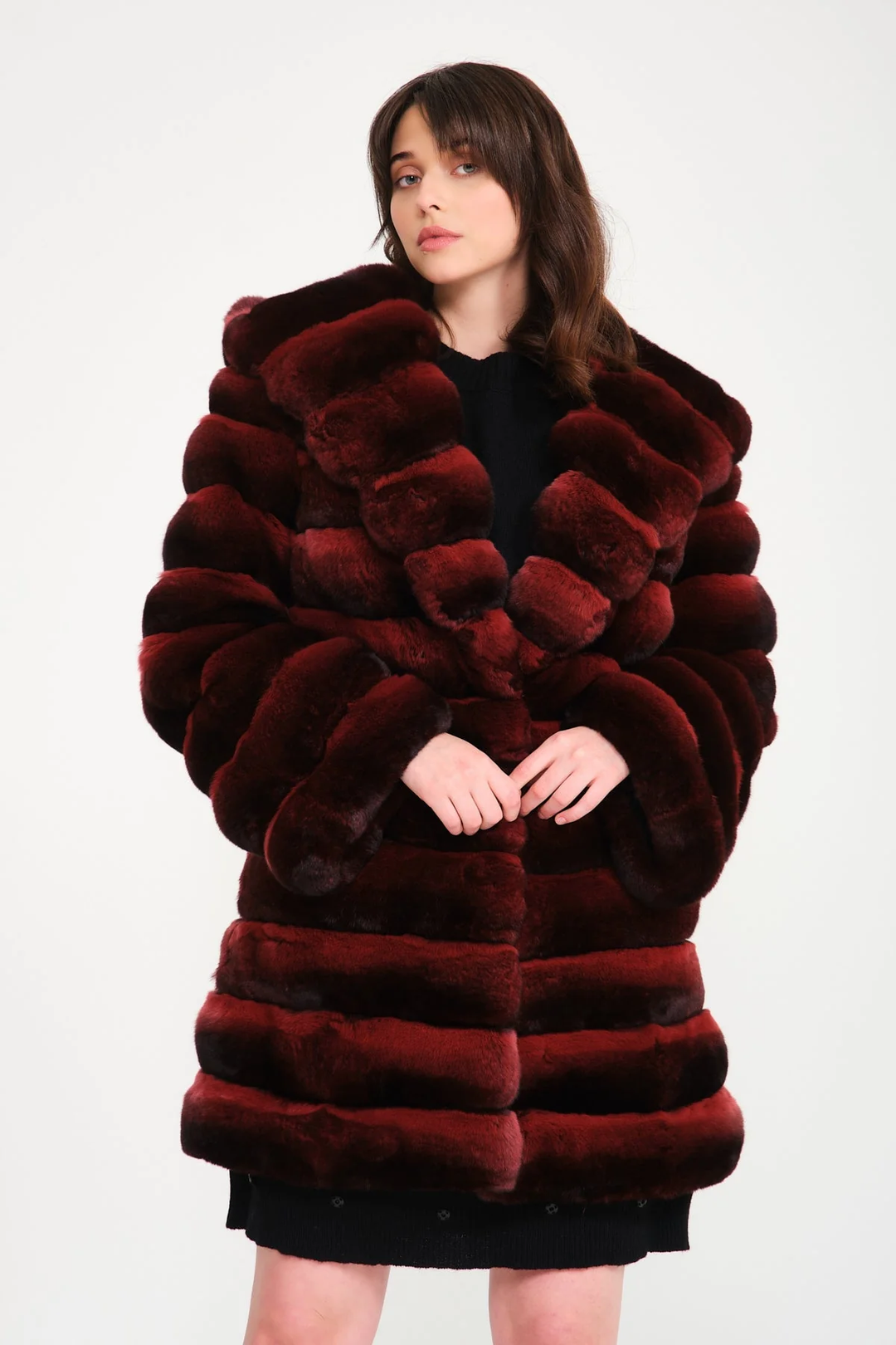 Tri-Length  Red Chinchilla Coat