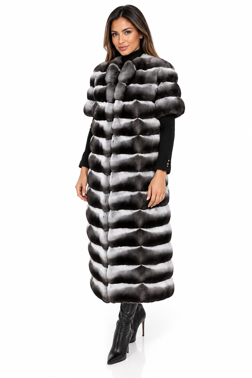 Long Chinchilla Vest Oline