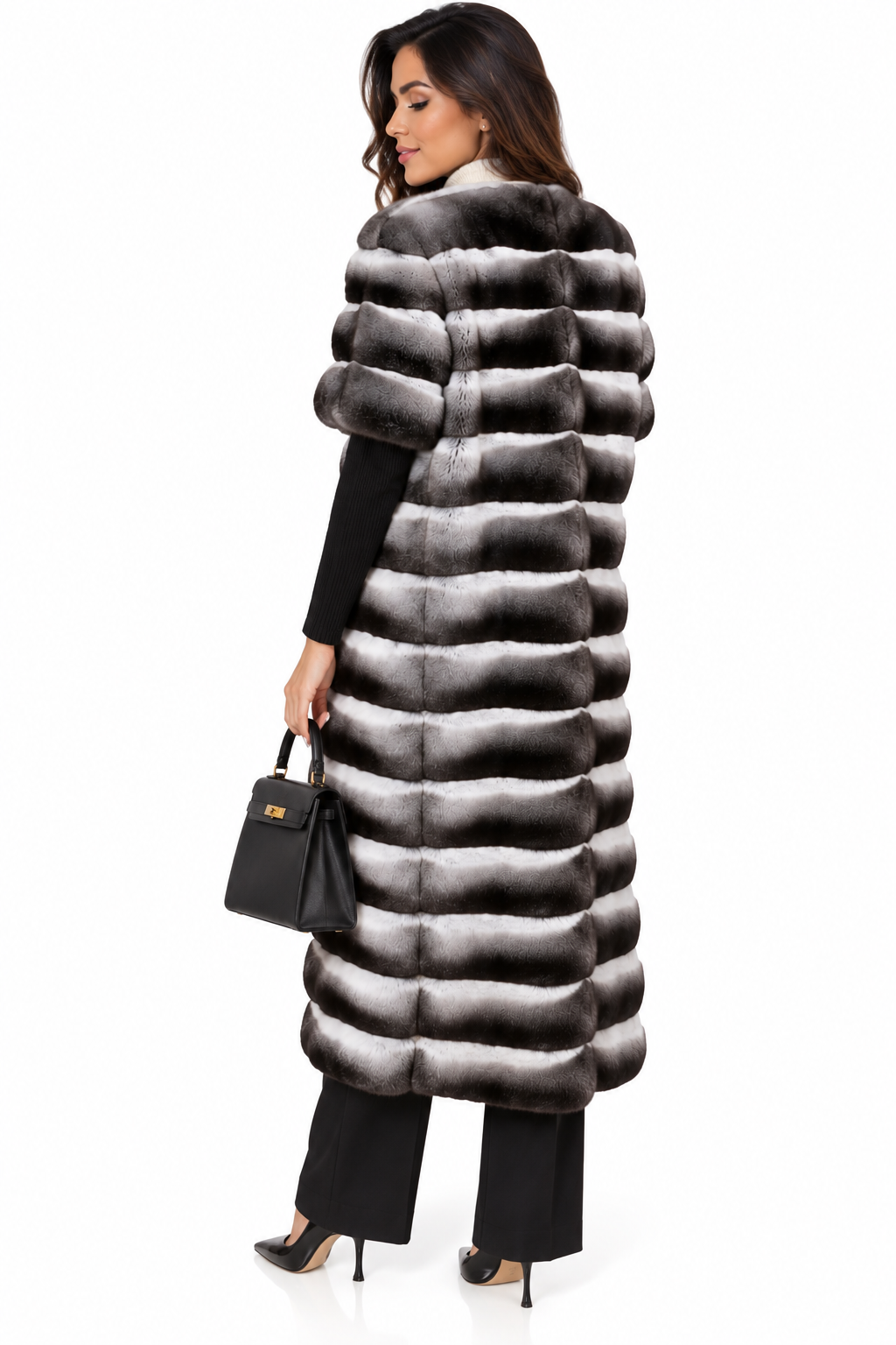Long Chinchilla Vest Oline