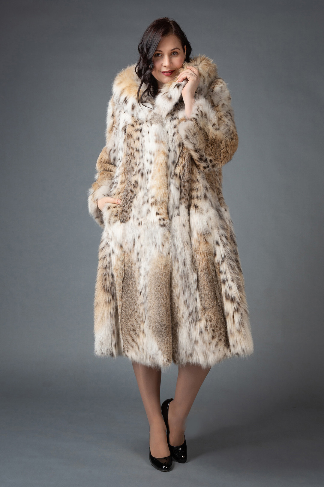 Lynx Coat Yuna Hooded Lynx Coat Yuna Hooded