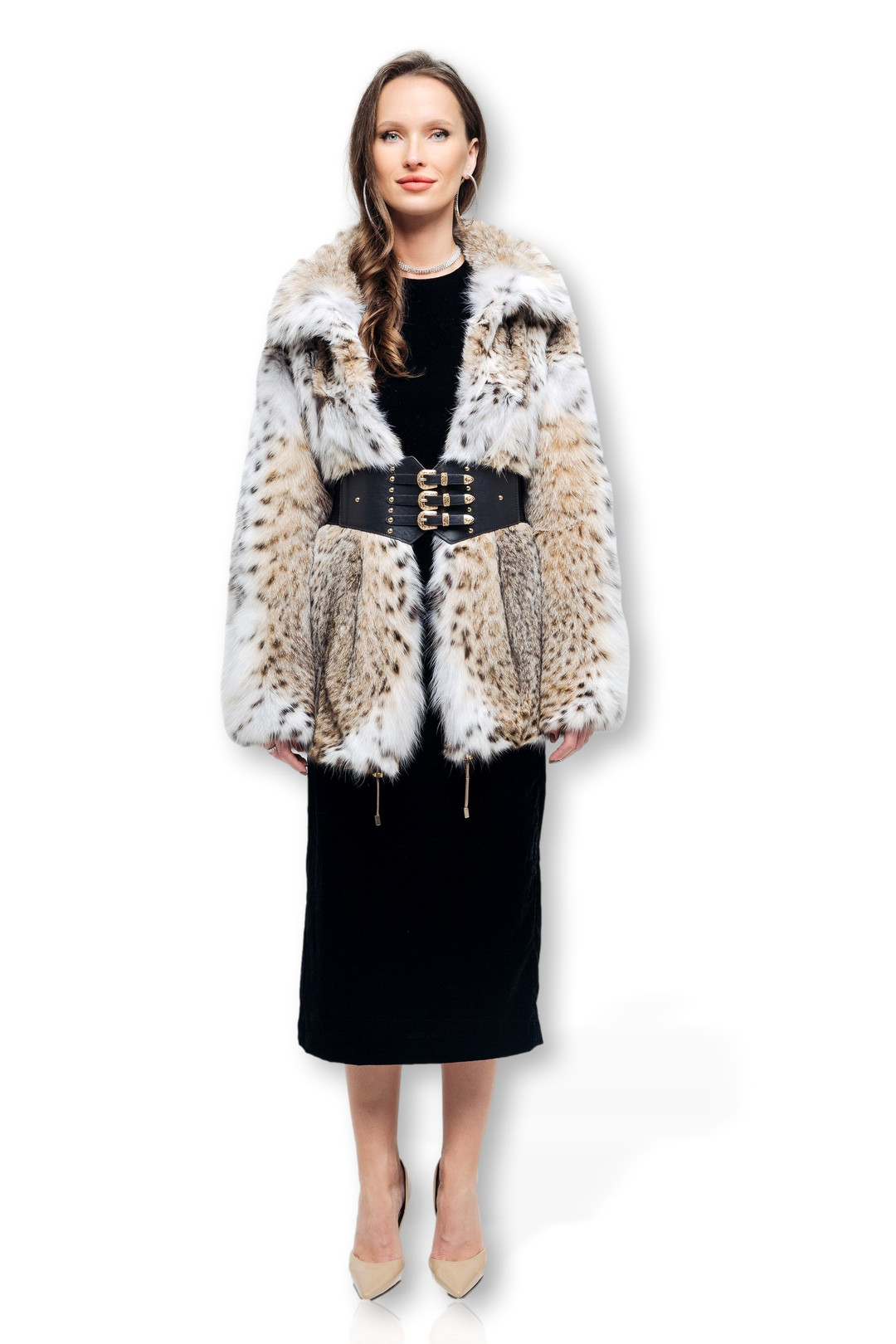 lynx fur jacket with drawstrings lynx fur jacket with drawstrings