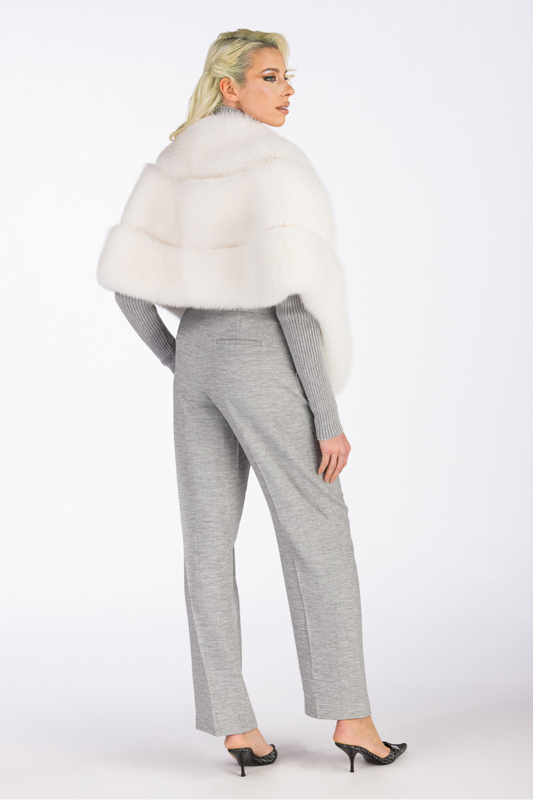 Peach Fox Fur Stole | SKANDINAVIK FUR