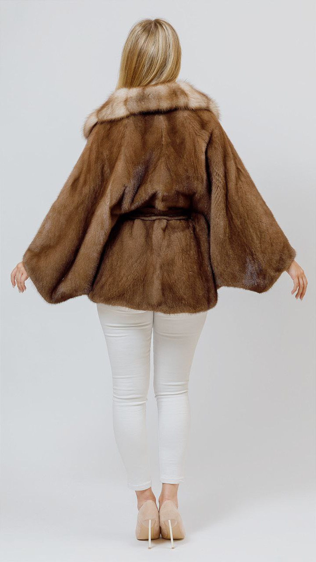 Demi Buff Mink Sable Coat back Demi Buff Mink Sable Coat back
