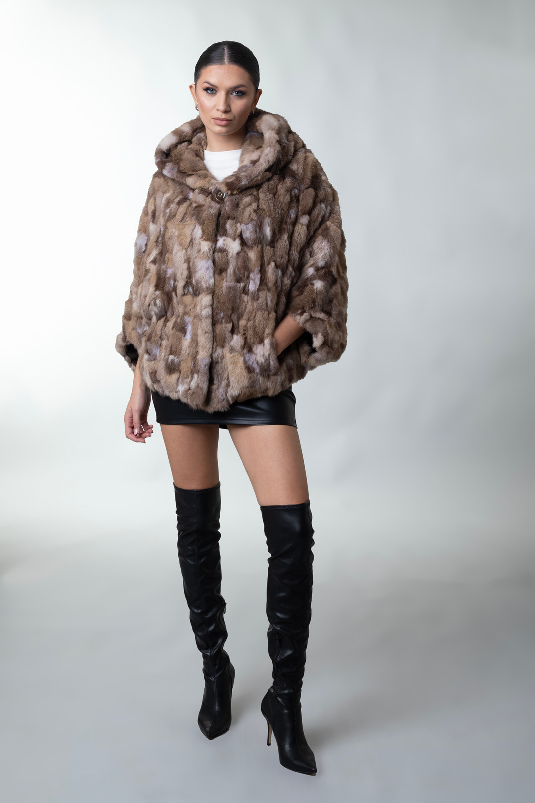 Sectional Sable Fur Cape   Sizes  S/ M/L Sectional Sable Fur Cape   Sizes  S/ M/L