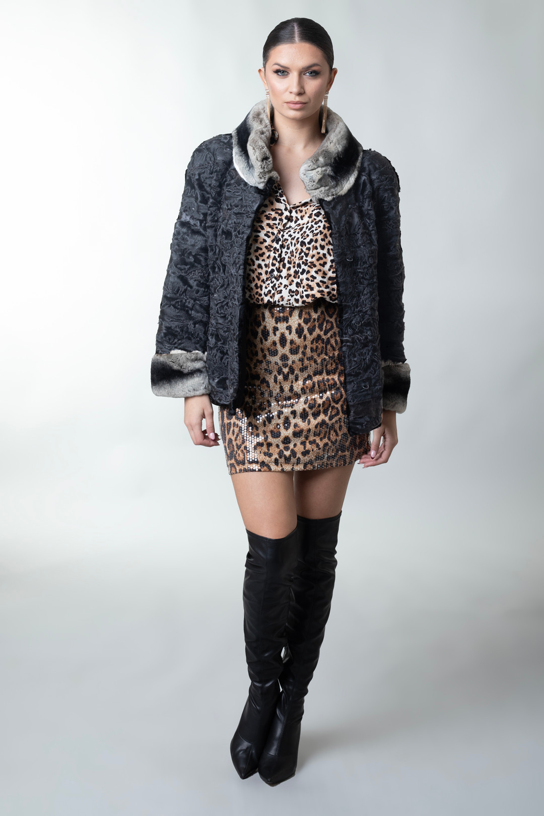 Astrakhan Coat With Rex Collar & Cuffs Astrakhan Coat With Rex Collar & Cuffs