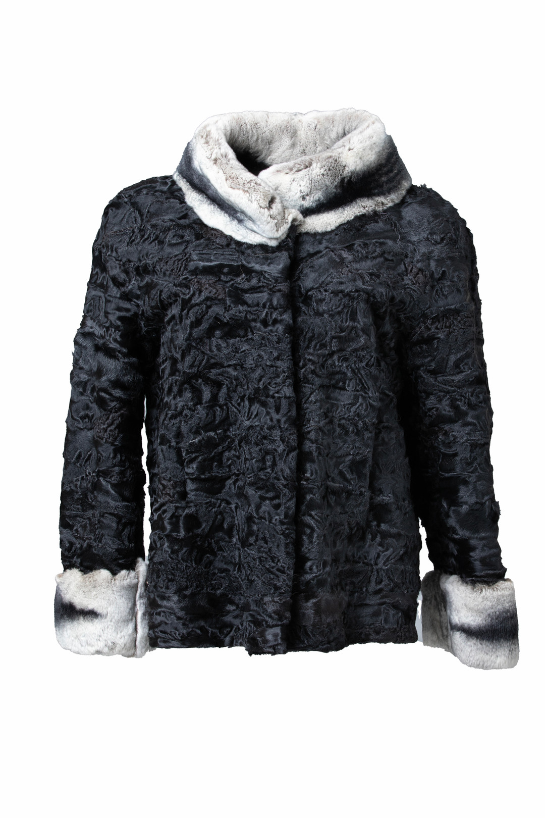 Astrakhan Coat With Rex Collar & Cuffs Astrakhan Coat With Rex Collar & Cuffs