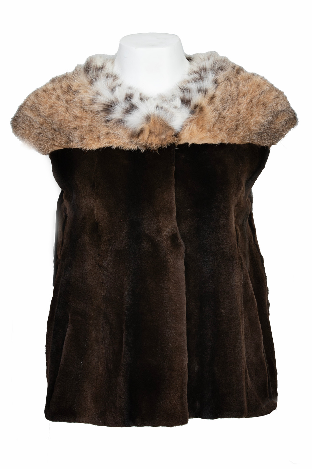 Mink Lynx Fur Vest  Fiona Size S/M Mink Lynx Fur Vest  Fiona Size S/M
