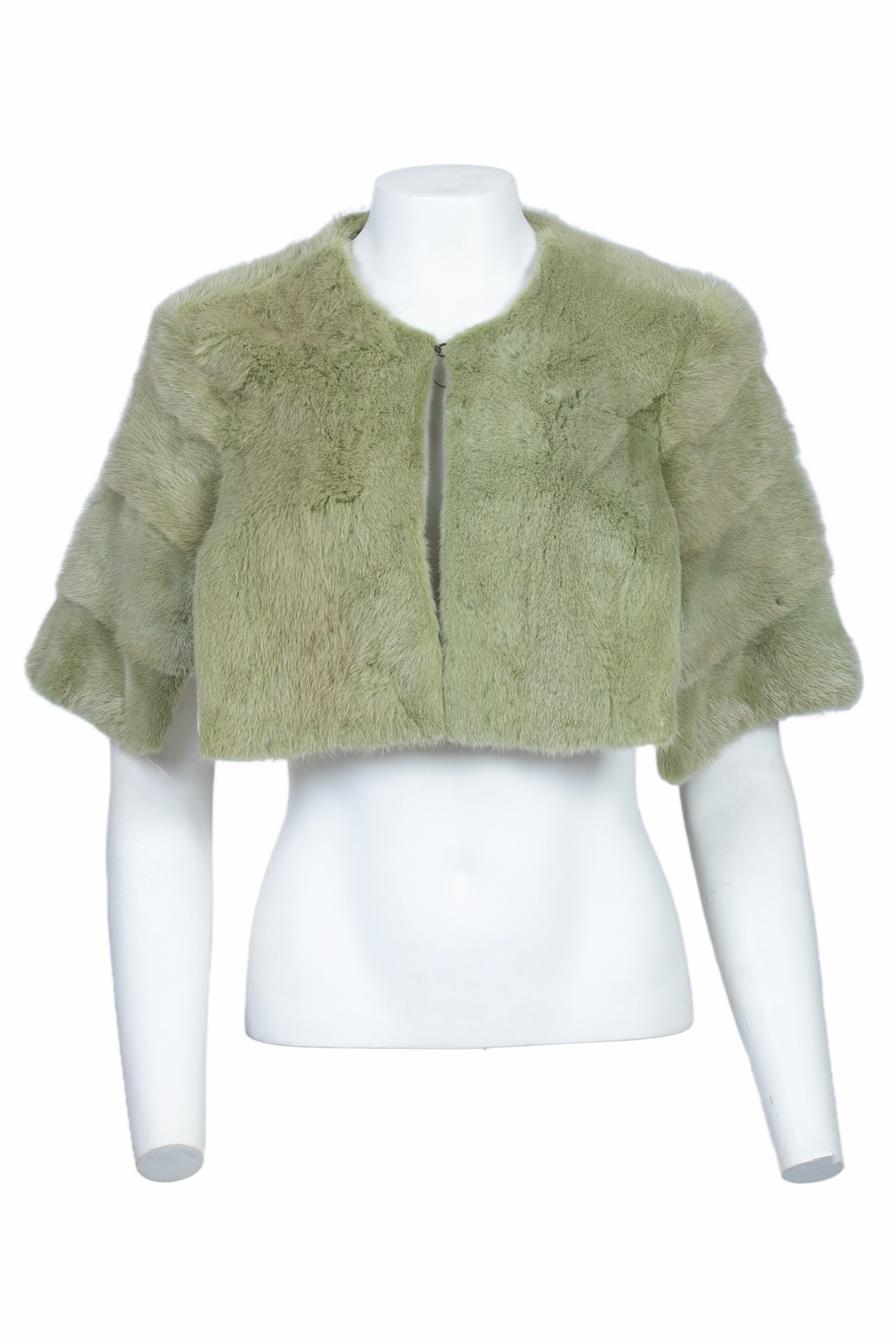 Green Mink Fur Etol front view