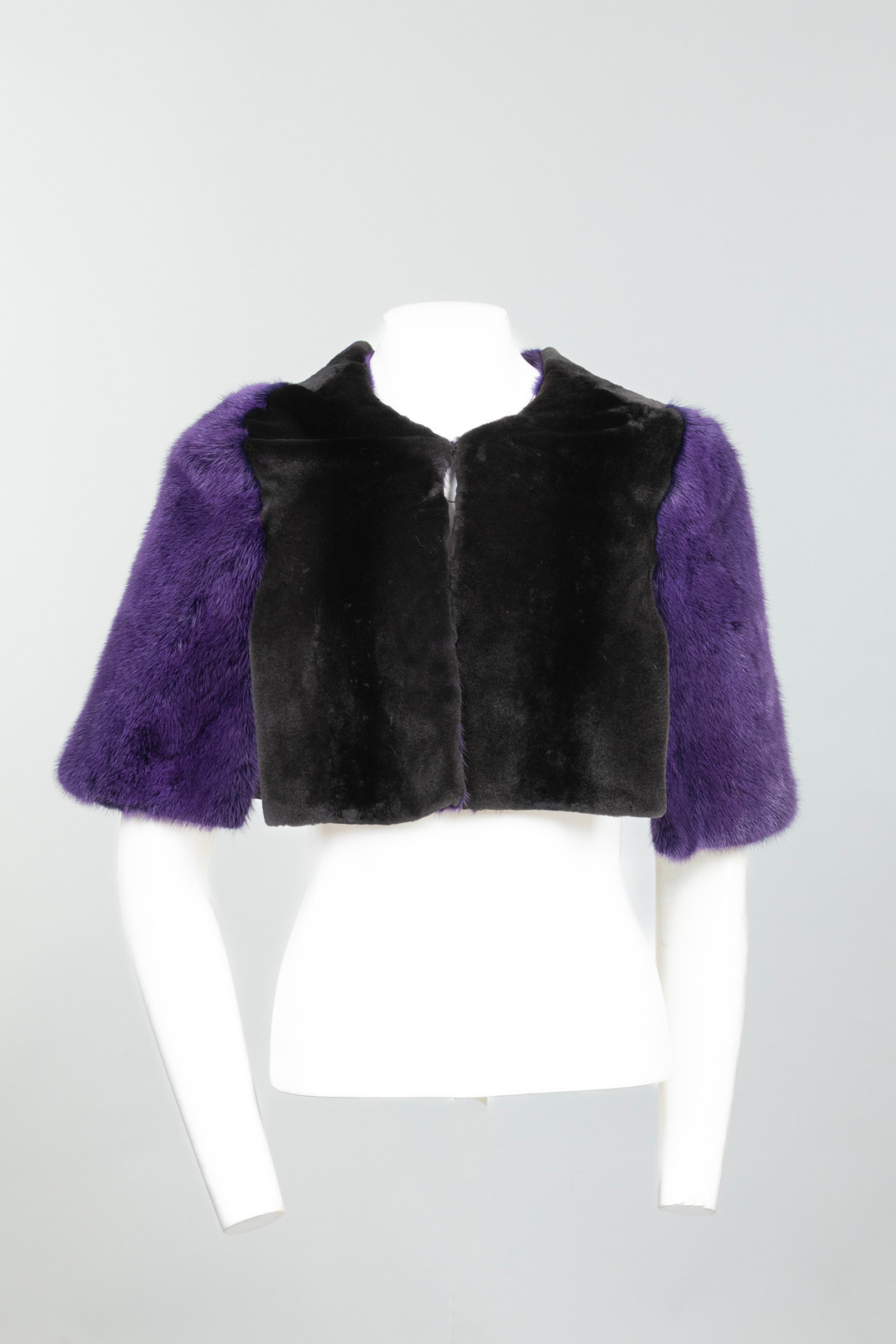 Purple Black Mink Fur Etol Size S