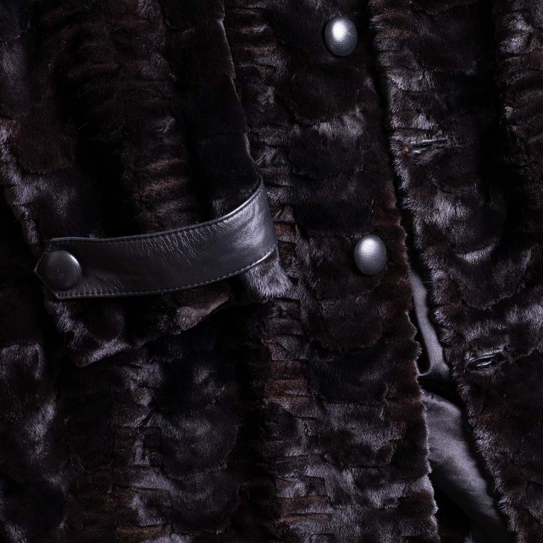 Sculpted Mink Fur Trench Coat