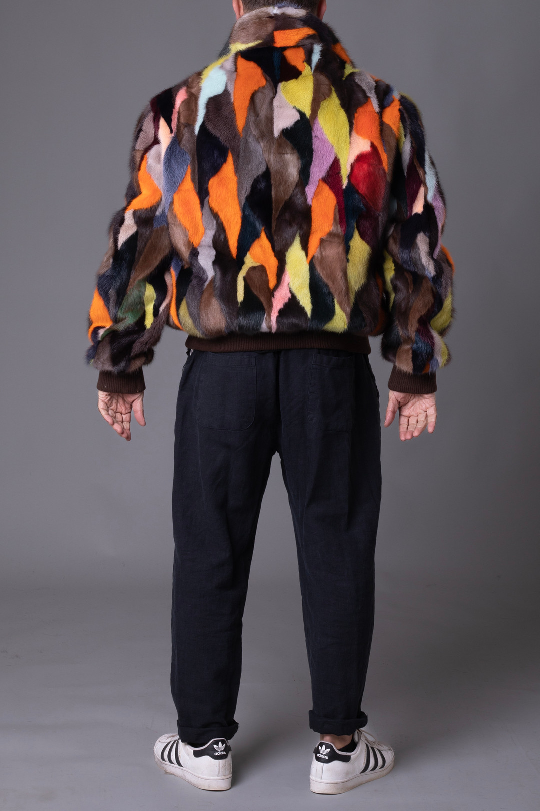 Multicolor Mink Fur Bomber Skiing Jacket Multicolor Mink Fur Bomber Skiing Jacket