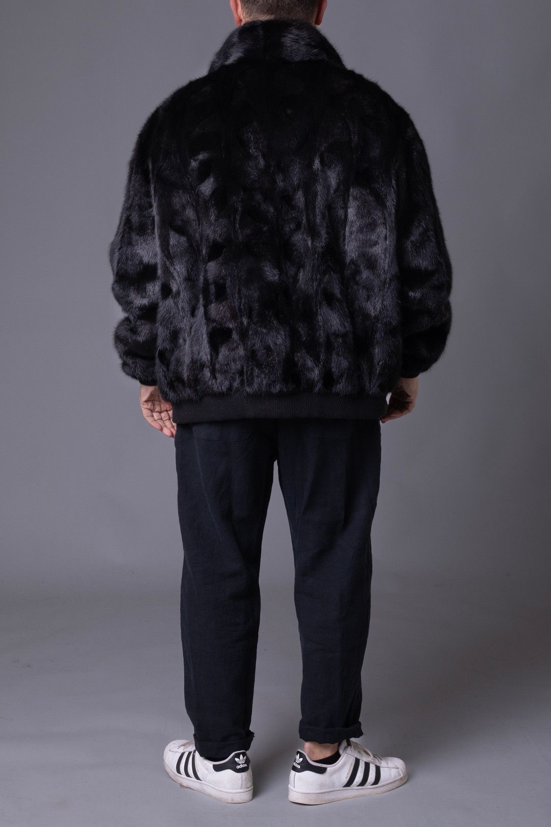 Black Mink Fur Bomber Jacket Tyrion Black Mink Fur Bomber Jacket Tyrion