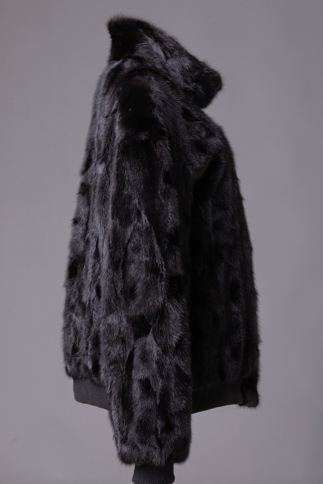 Black Mink Fur Bomber Jacket Tyrion Black Mink Fur Bomber Jacket Tyrion