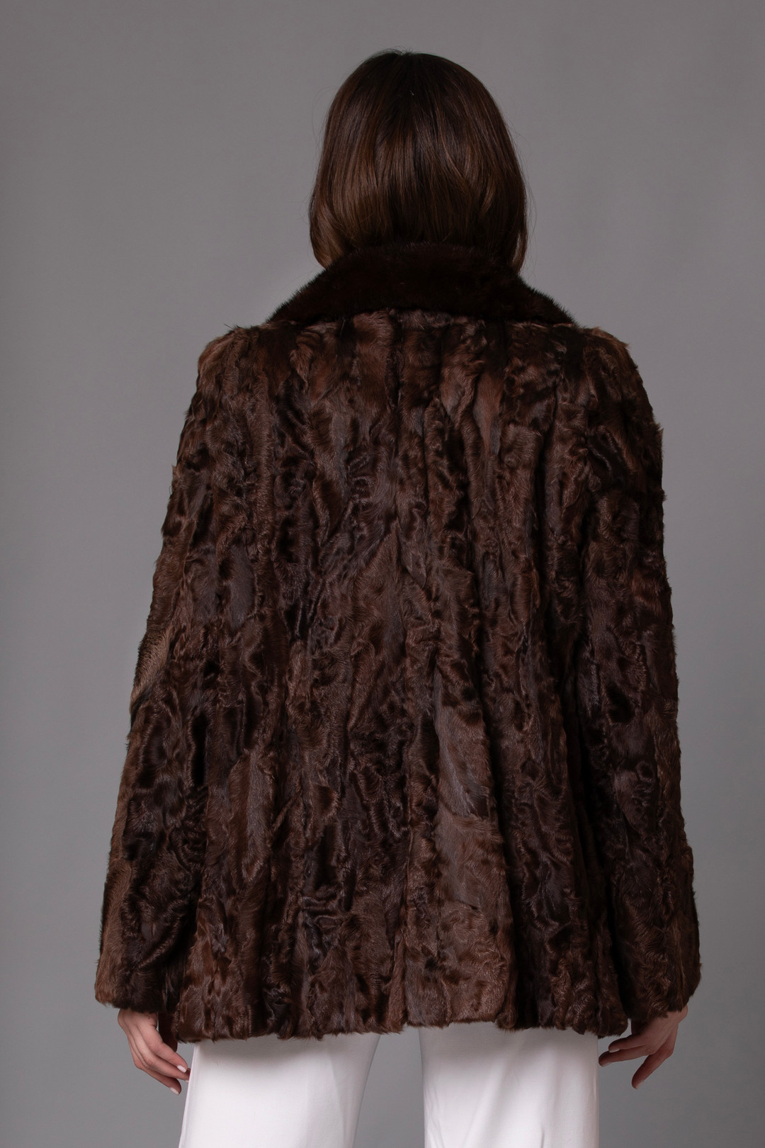 Brown Astrakhan Jacket Juliette