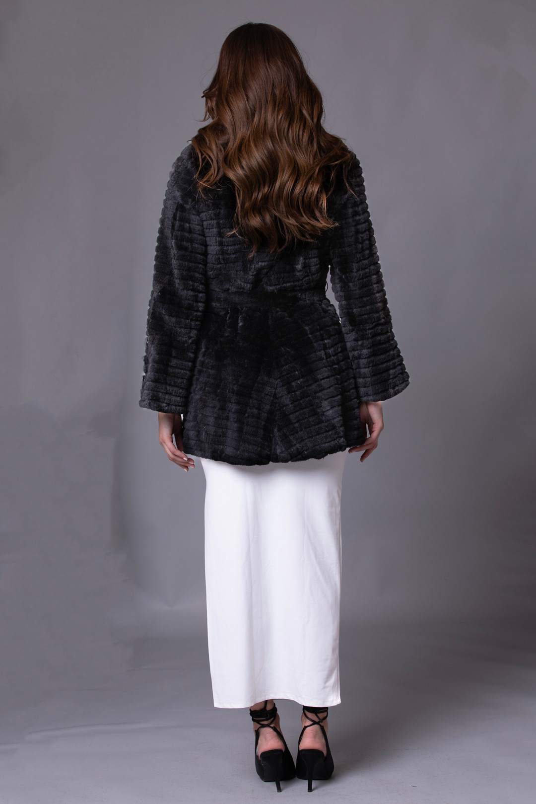 Sculpted Mink Fur Jacket Helena Size S-M