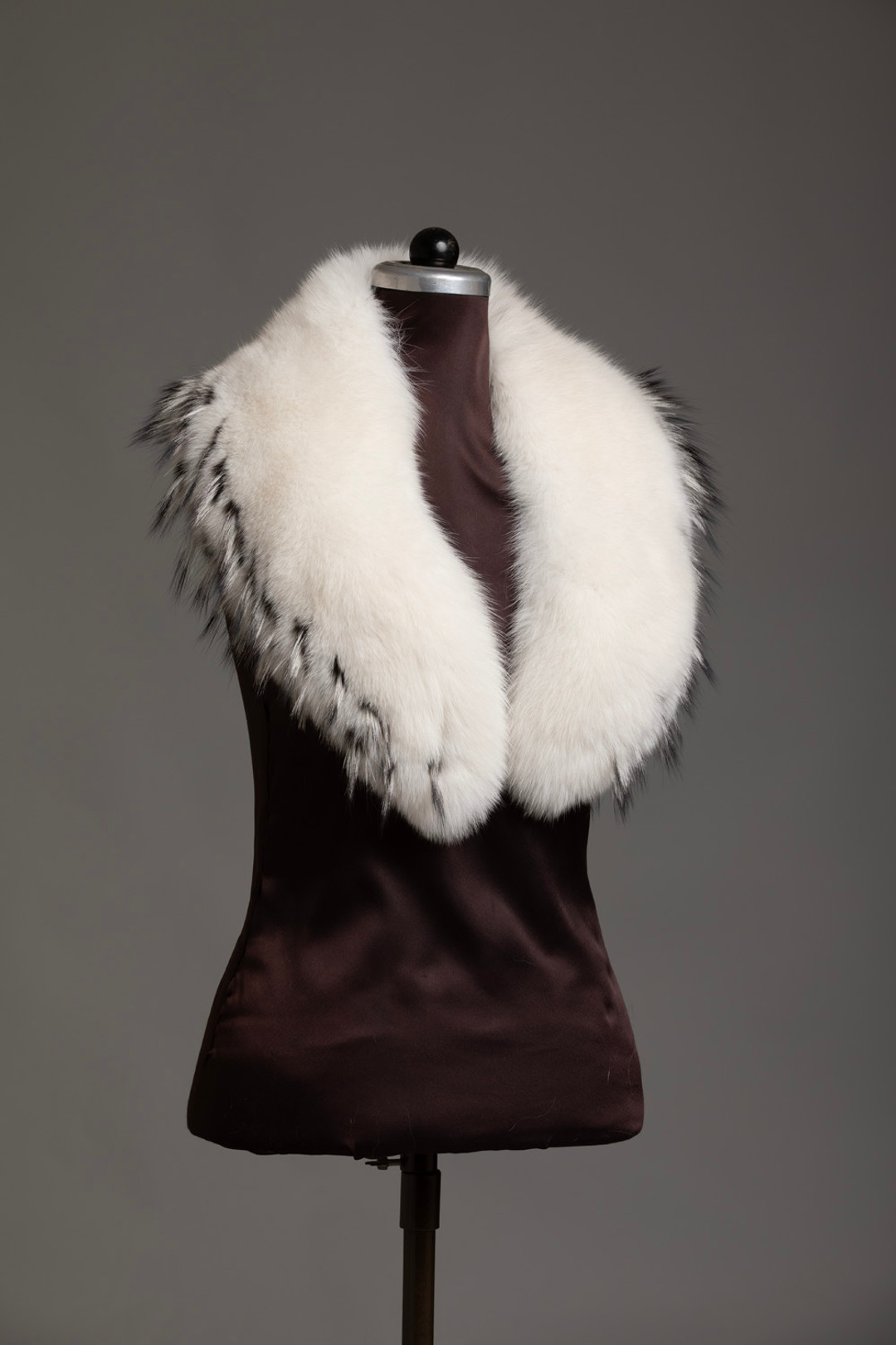 White Fox Fur Collar Silver Tips White Fox Fur Collar Silver Tips